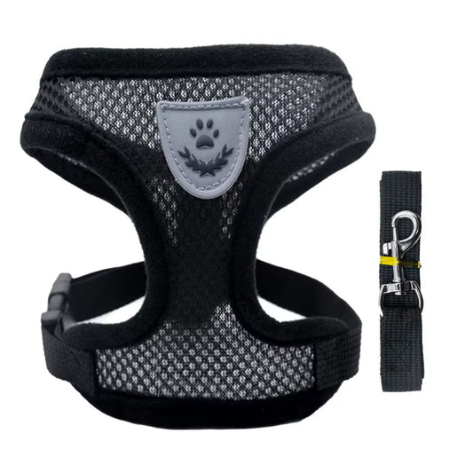 Cat Harness Vest Walking Leash for Puppy Dog Collar Polyester Adjustable Mesh Dog Harness for Small Medium Pet Accessories